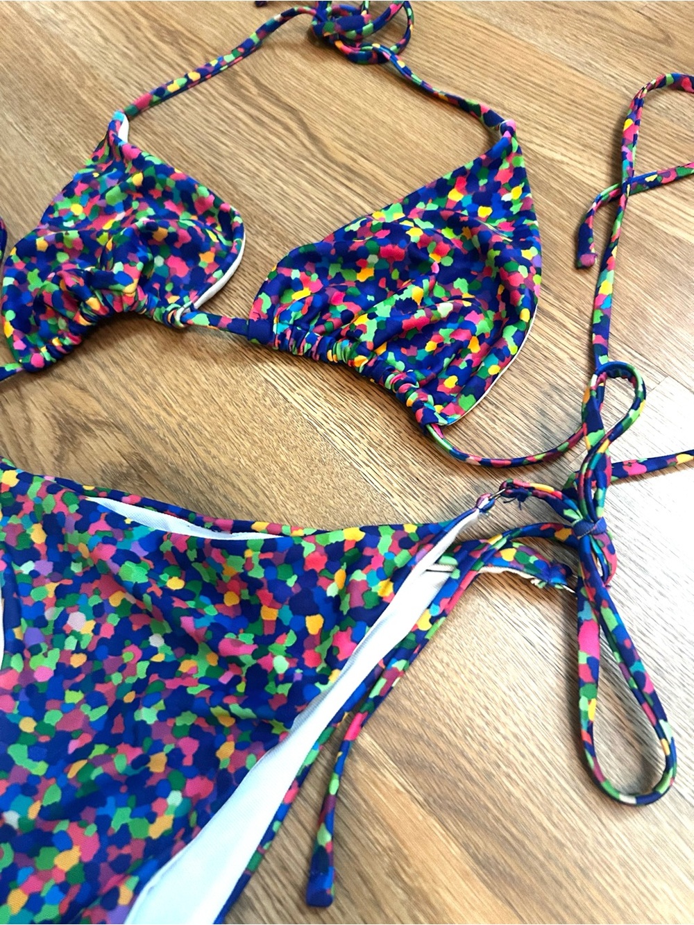 Colorful Confetti Triangle String Bikini - Picture 3 of 3